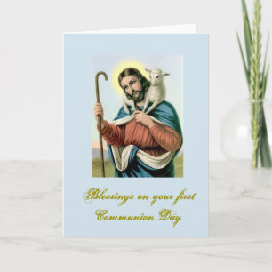 Carte Première sainte communion - pour des félicitations