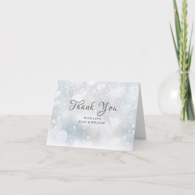 Carte Premiers Flocons de Neige Merci (Devant)