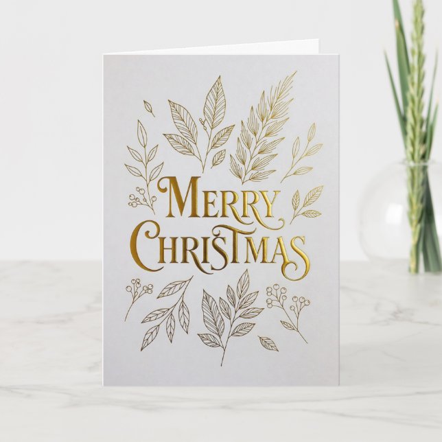 Carte Premium Gold Foil Holiday Card (Devant)