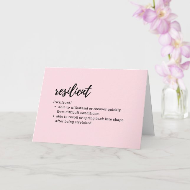 Carte PRENDRE SOIN CARDS - Définition de résilience (Orchidée)