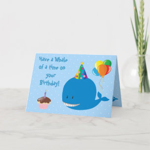 Carte Prenez une baleine d'une fois à votre anniversaire