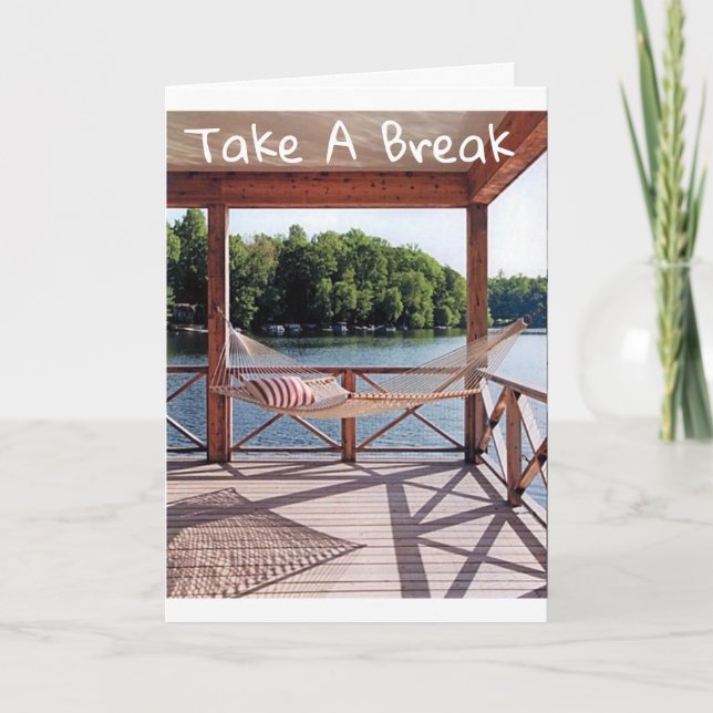 CARTE **PRENEZ UNE PAUSE** POUR VOTRE "ANNIVERSAIRE !" E (Devant)