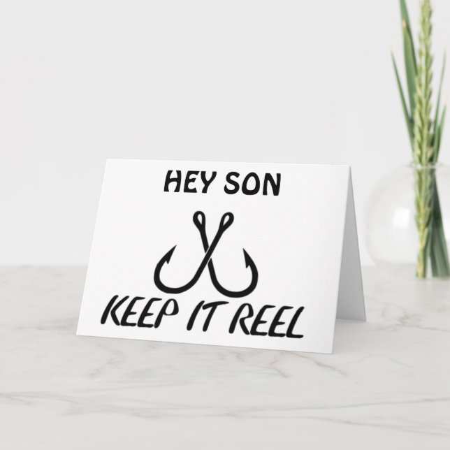 CARTE PRENEZ VOTRE ANNIVERSAIRE POUR PÊCHER "FILS" (Devant)