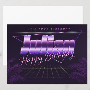 Carte Prénom de Julian Nom de l'anniversaire de l'annive