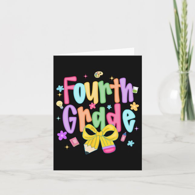 Carte Prépa 4e rentrée scolaire premier jour de quatrièm (Devant)