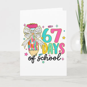 Carte Prépa J'ai Survécu 67 Jours D'école Crayon Coquett