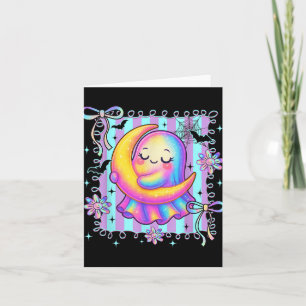 Carte Préparatifs Coloré Coquette Nœud Fantôme Fille Eff