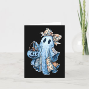 Carte Préparatifs de fille coquette Patchwork fantôme au