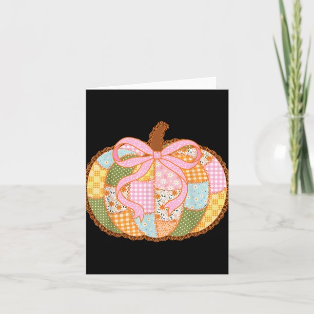 Carte Préparation florale patchwork citrouille coquette  (Devant)