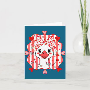 Carte Préparatoire Mignon Oie Coquette Arc Saint-Valenti