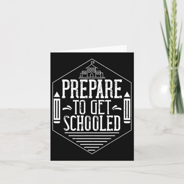 Carte Préparez-vous à être scolarisé Prof de sarcasme dr (Devant)