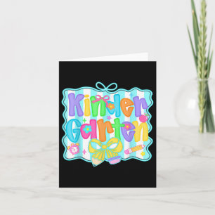 Carte Preppy Kindergarten Teacher Team Bow Retour À L'Éc