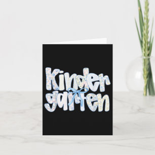 Carte Preppy Kindergarten Teacher Team Bow Retour À L'Éc