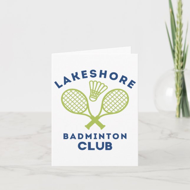 Carte Preppy Lakeshore Badminton Club Cute Graphic (Devant)