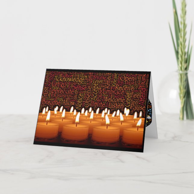 Carte Présence sacrée et mains de soin dans l'emoji-art (Devant)