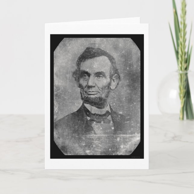Carte Président Abraham Lincoln Daguerreotype 1864 (Devant)
