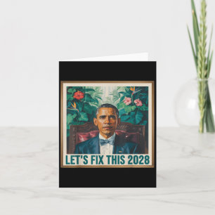 Carte Président Barack Obama 2028 Rtrait Patriote Démocr