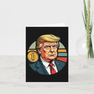 Carte Président Donald Trump Bitcoin Dogecoin Crypto Ret