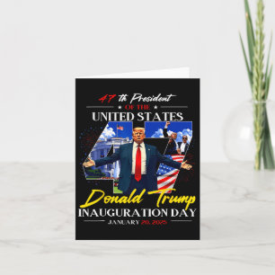 Carte Président Donald Trump Jour d'investiture 2025 47e