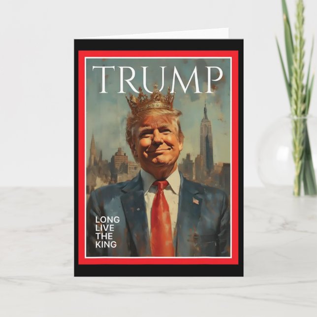 Carte Président Donald Trump Vive le roi  (Devant)