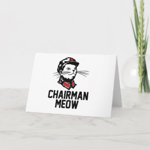 Carte Président Meow (Mao) Design