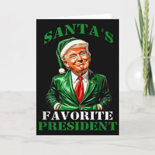Carte Président préféré du Père Noël Drôle de Santa Trum