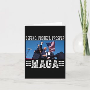 Carte Président Trump 45 47 Mega Defend Protect Prosper