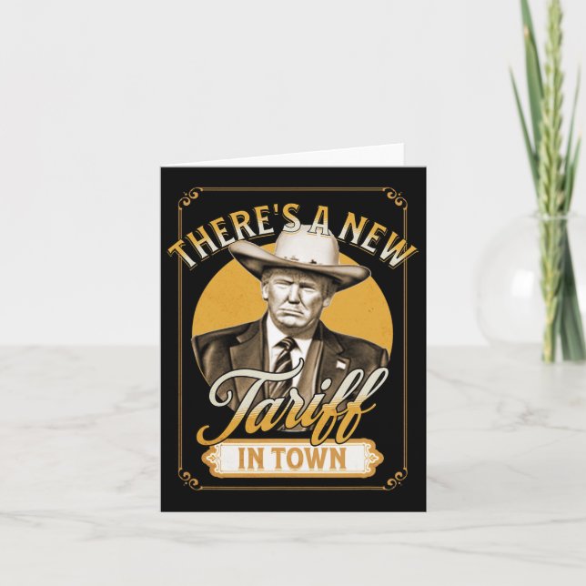 Carte Président Trump Tarif Satire Sheriff Humour (Devant)