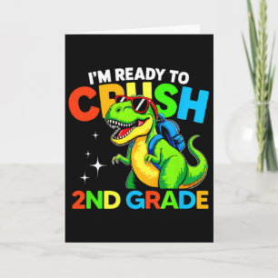 Carte Prêt à écraser la 2e année Dinosaur premier jour d