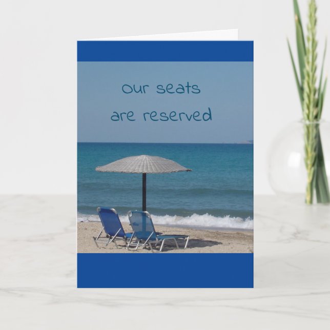 CARTE **PRÊT À PROFITER DE "VOUS" & JOUR À LA PLAGE** (Devant)