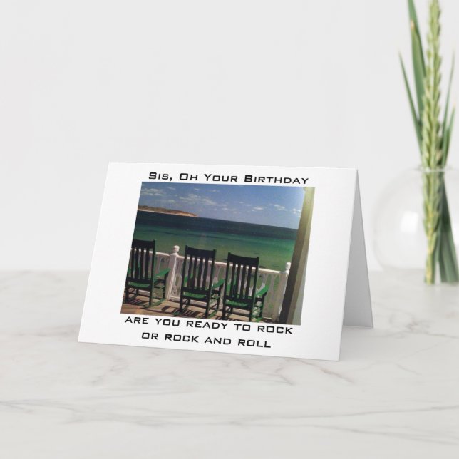 CARTE PRÊT À ROCK OU ROCK/ROLL "SOEUR" (Devant)