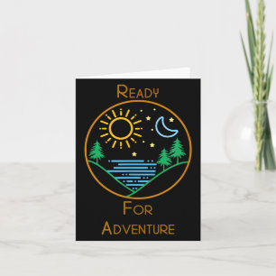 Carte Prêt pour l'aventure randonnée en plein air amoure