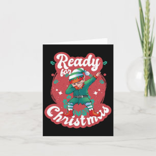 Carte Prêt Pour Noël Elf Xmas Santa Claus Snow Adven