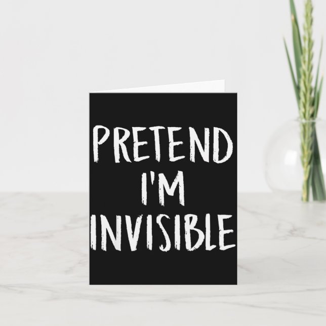 Carte Pretend I'm A Invisible Family Funny Halloween Par (Devant)