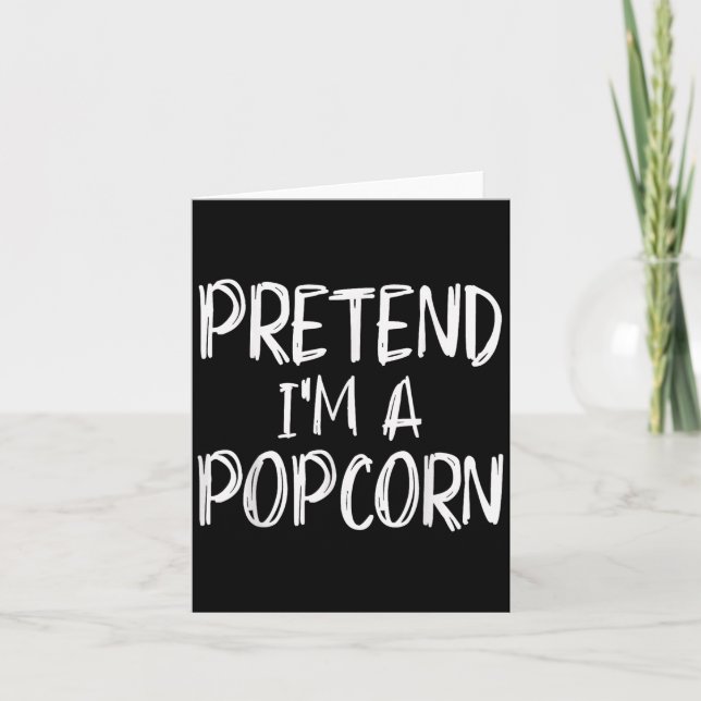 Carte Pretend I'm A Pcorn Costume Halloween Party Family (Devant)