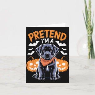 Carte Prétendez être un chien labrador noir Halloween dr