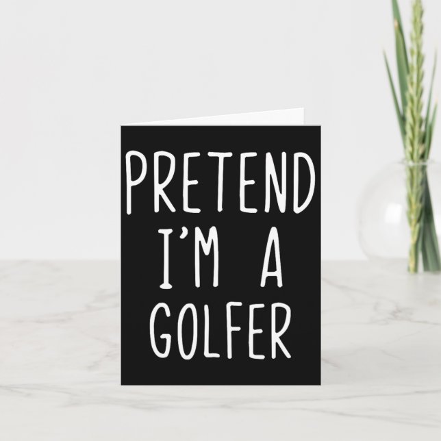 Carte Prétendre Costume de Golfeur Halloween Lazy Easy G (Devant)