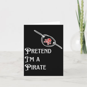 Carte Prétendre que je suis un costume d'Halloween pares