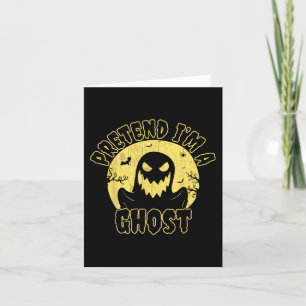 Carte Prétendre que je suis un costume fantôme Halloween