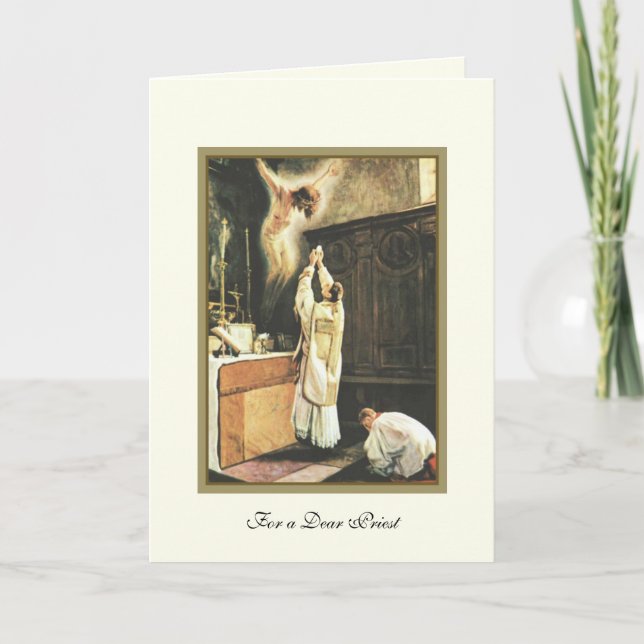 Carte Prêtre catholique Paroles d'encouragement (Devant)