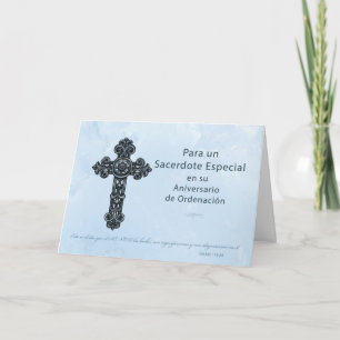 Carte Prêtre espagnol d'anniversaire de classification,