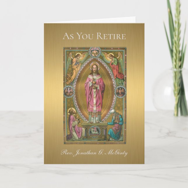 Carte Prêtrise de retraite Jésus Autel (Devant)