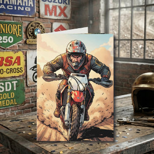 Carte Prêts à Fêter l'Anniversaire du Motocross avec un