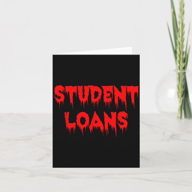 Carte Prêts étudiants - Halloween drôle et effrayant (Devant)