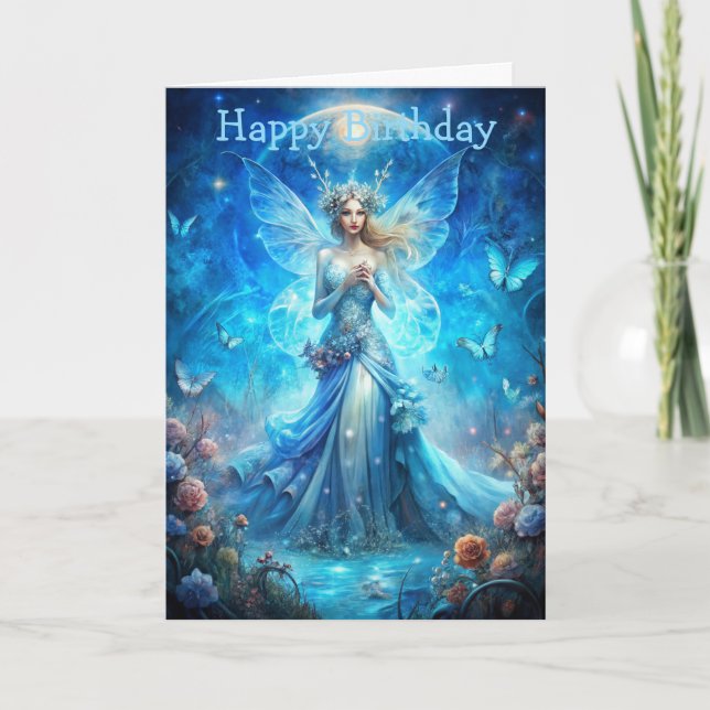Carte Pretty Fairy in Blue  (Devant)