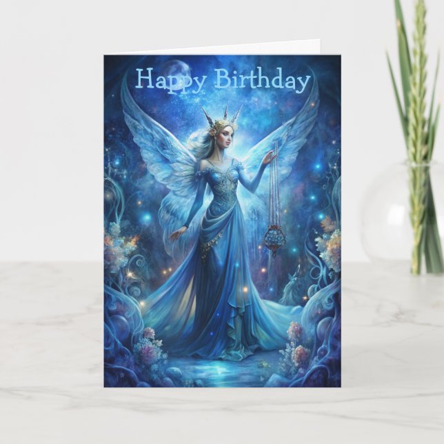 Carte Pretty Fairy in Blue  (Devant)