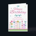 Carte Pretty Great Granddaughter<br><div class="desc">Pretty Great Granddaughter Birthday</div>