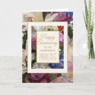Carte Pretty! Happy Anniversary to Parents greeting card