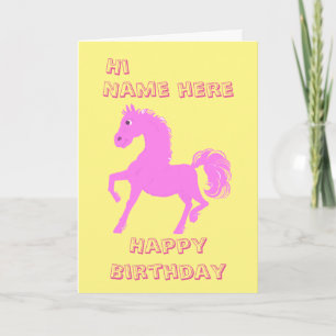 Carte Pretty Pink Pony, Filles