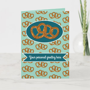 Carte Pretzel Party : Tying Knot Turquoise et Aqua perso